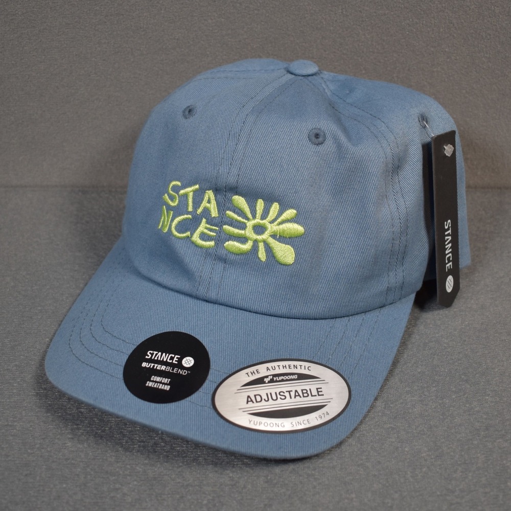 Stance Adjustable Logo Cap Blue Fade OS Butter Blend Comfort Band Blue Green